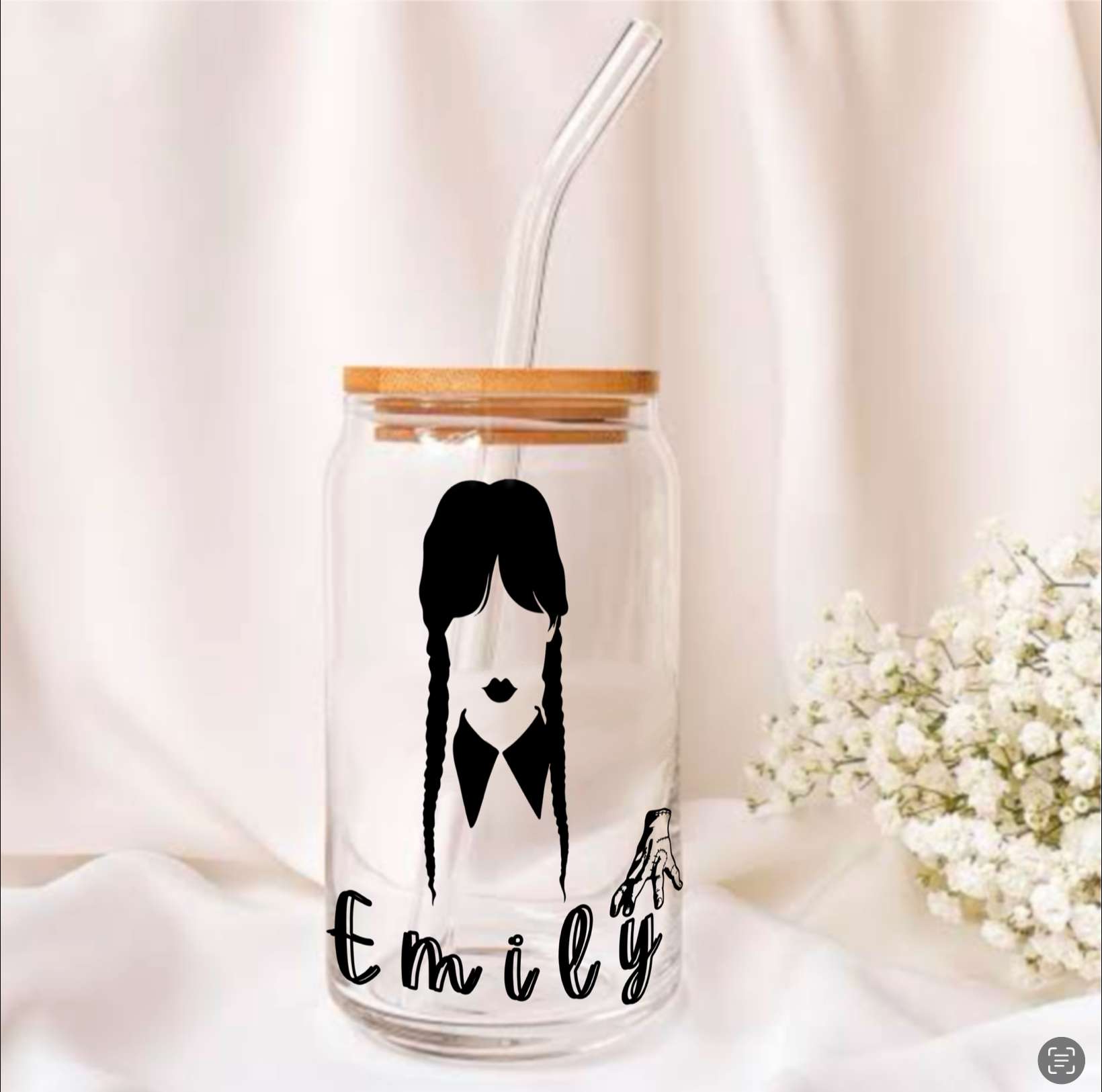 Wednesday Adams Glass Tumbler - 550ml - Image 5