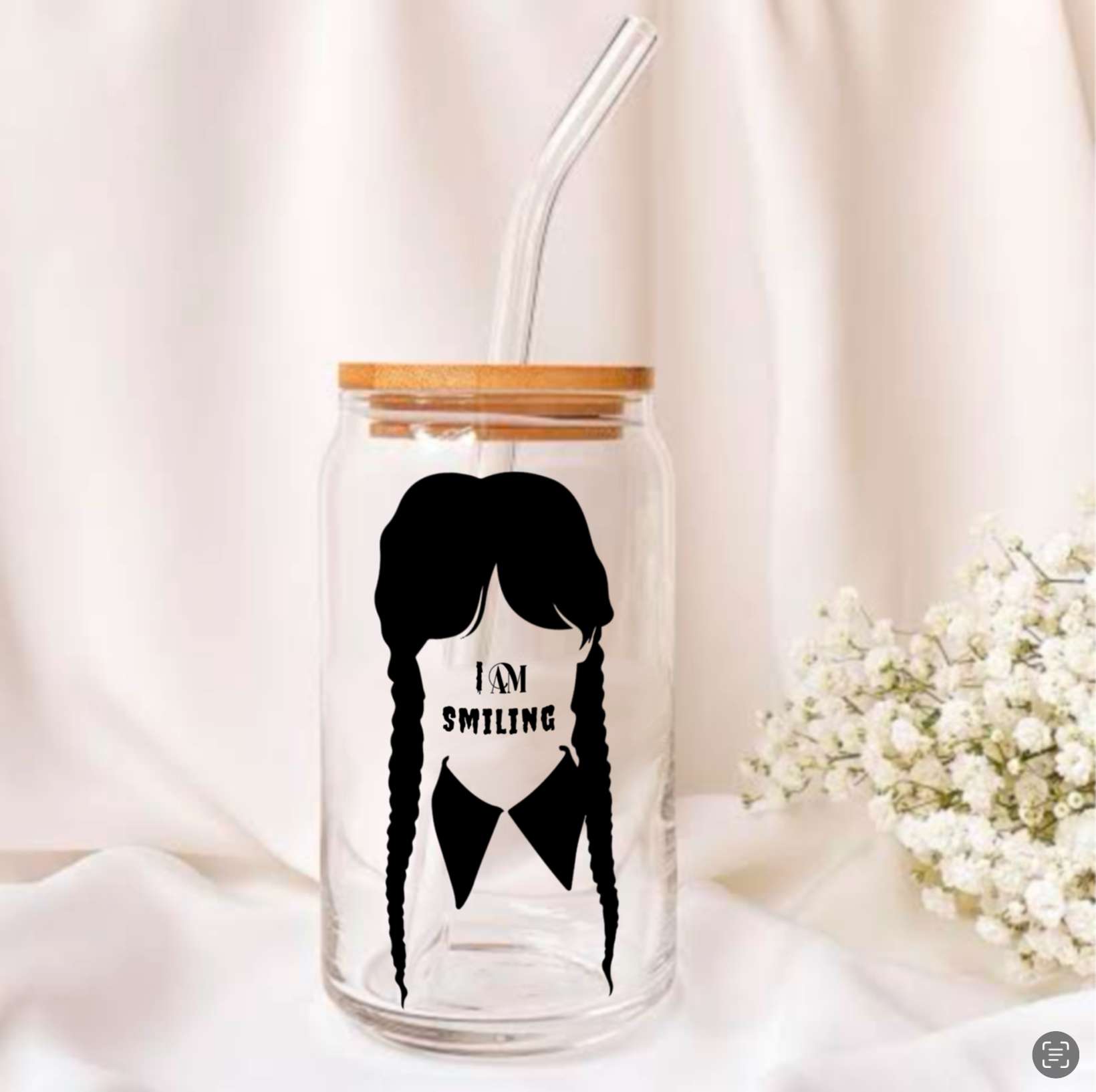 Wednesday Adams Glass Tumbler - 550ml - Image 4