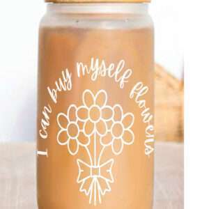 Flower Glass Tumbler - 550ml