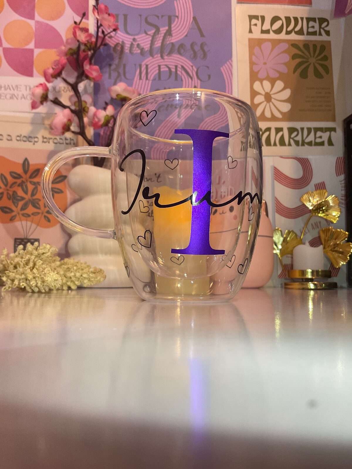 Personalized Double-Wall Glass Cup - Image 2