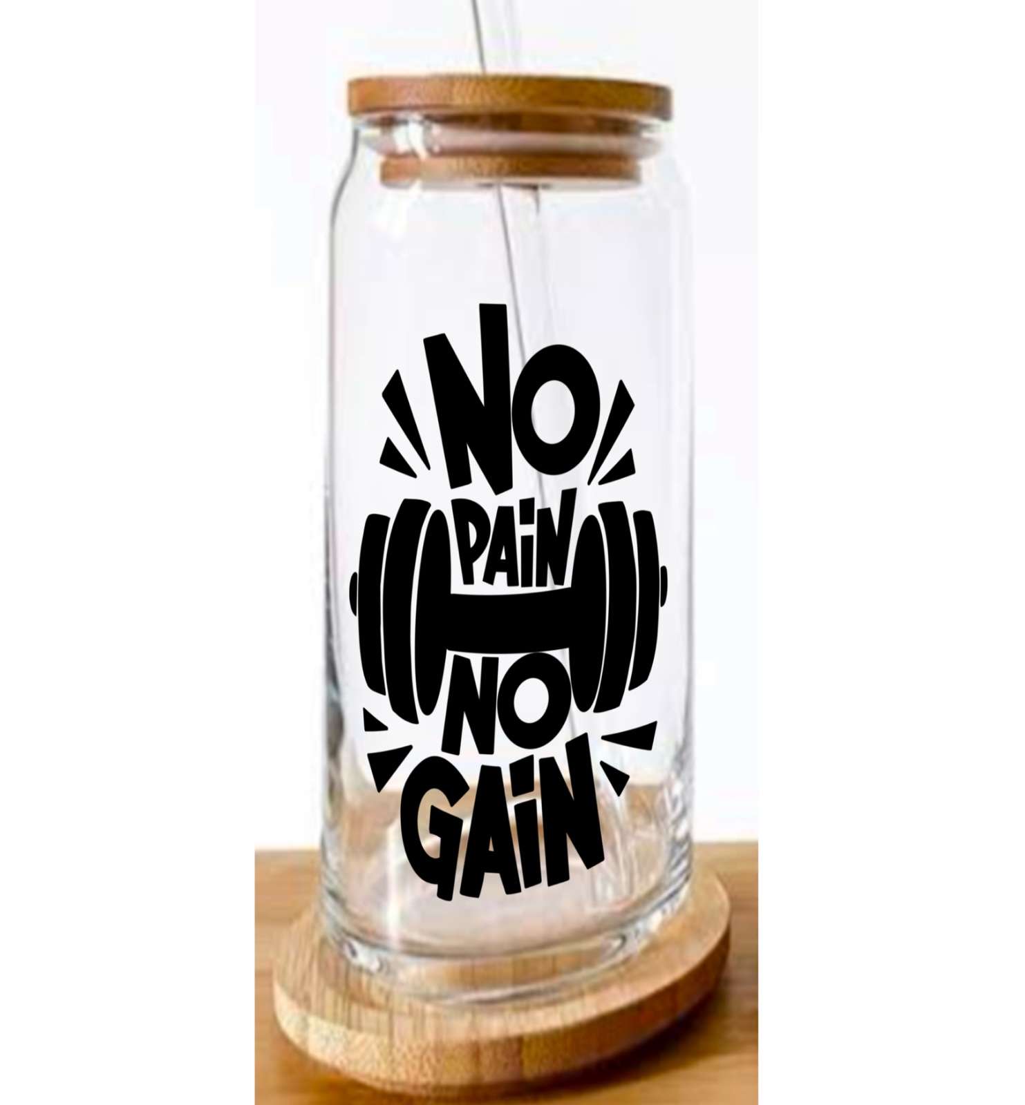 Gym Fitness Glass Tumbler - 550ml - Image 5