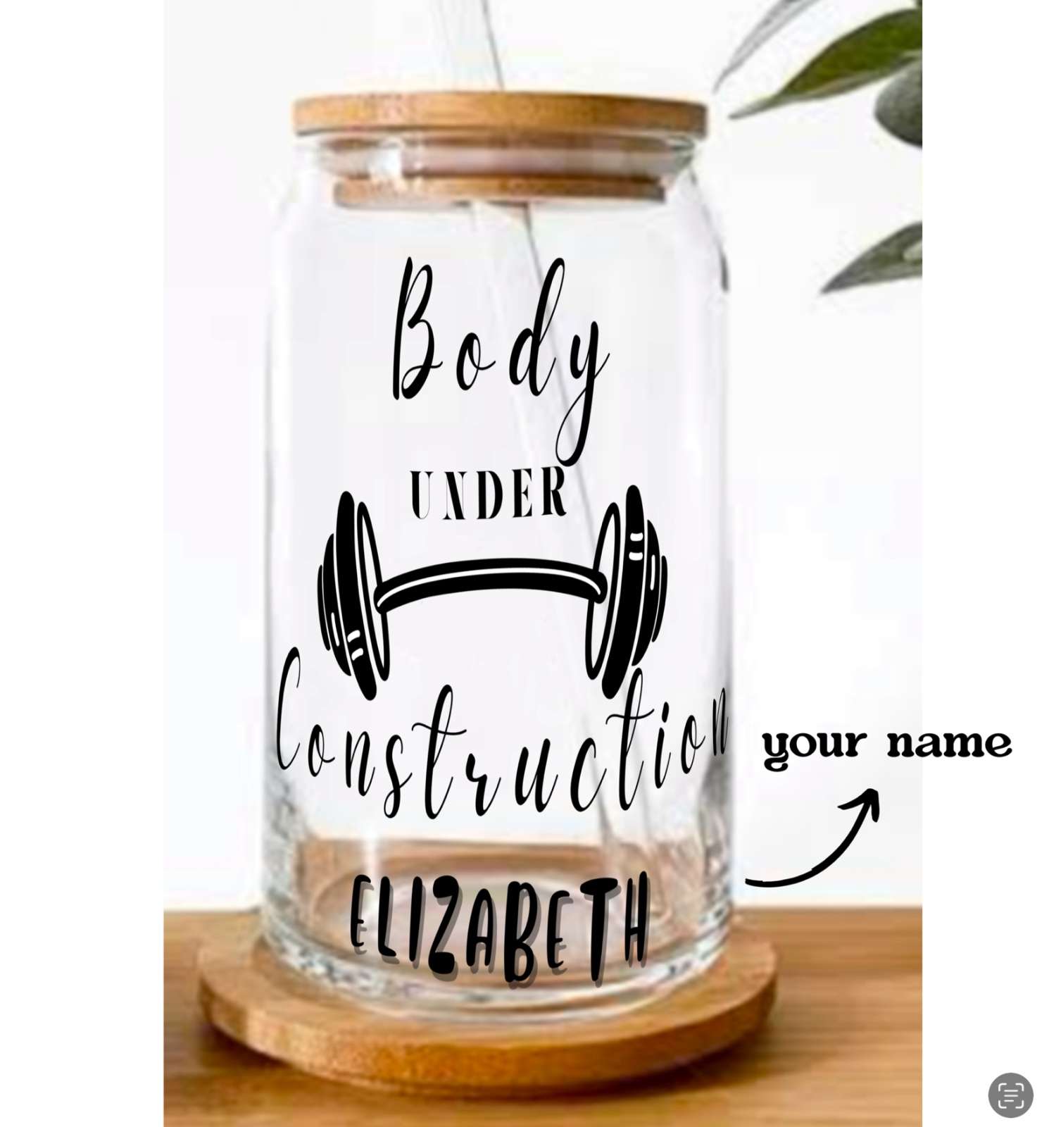 Gym Fitness Glass Tumbler - 550ml - Image 6