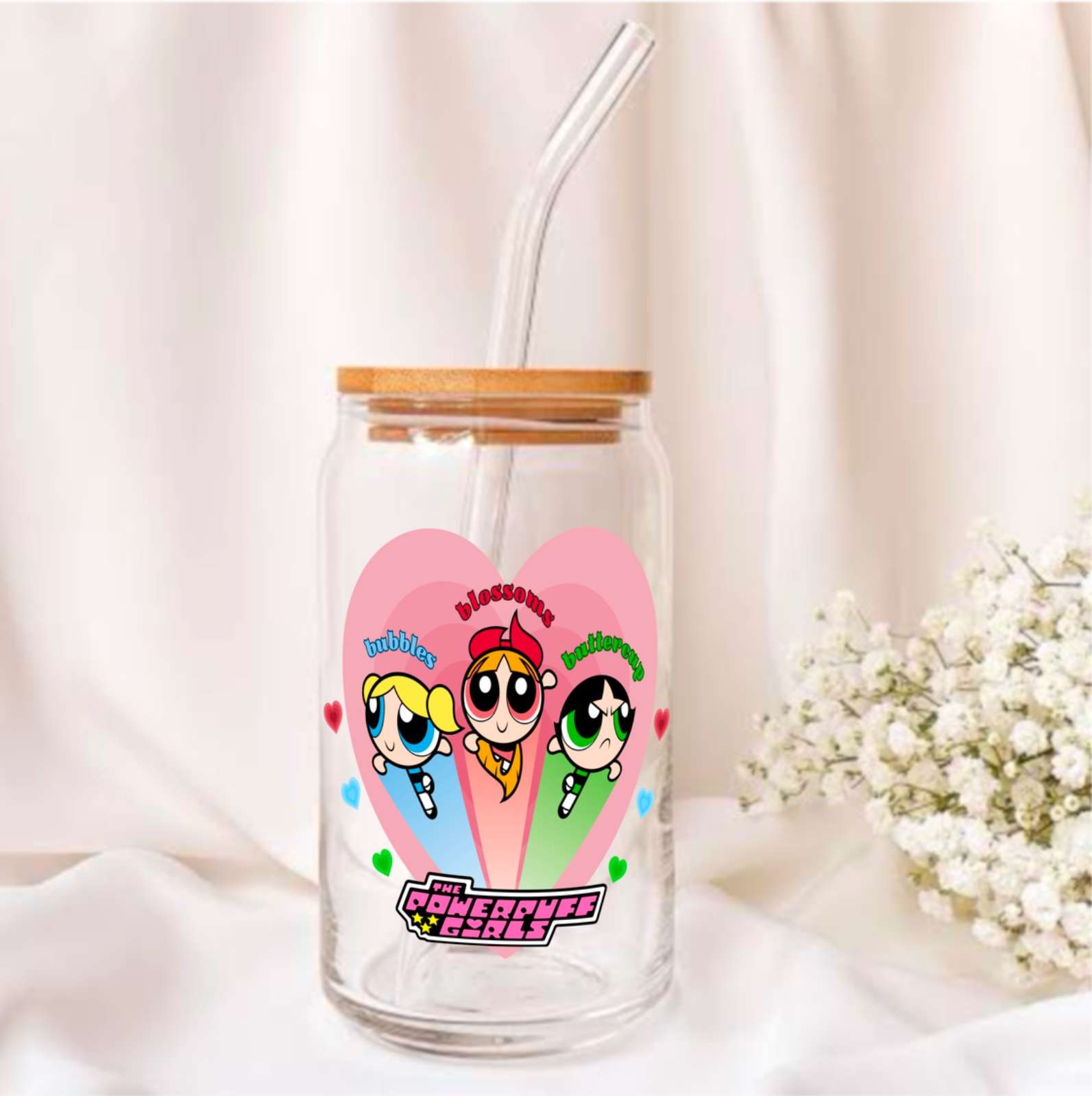 Powerpuff Girls Glass Tumbler - 550ml - Image 4