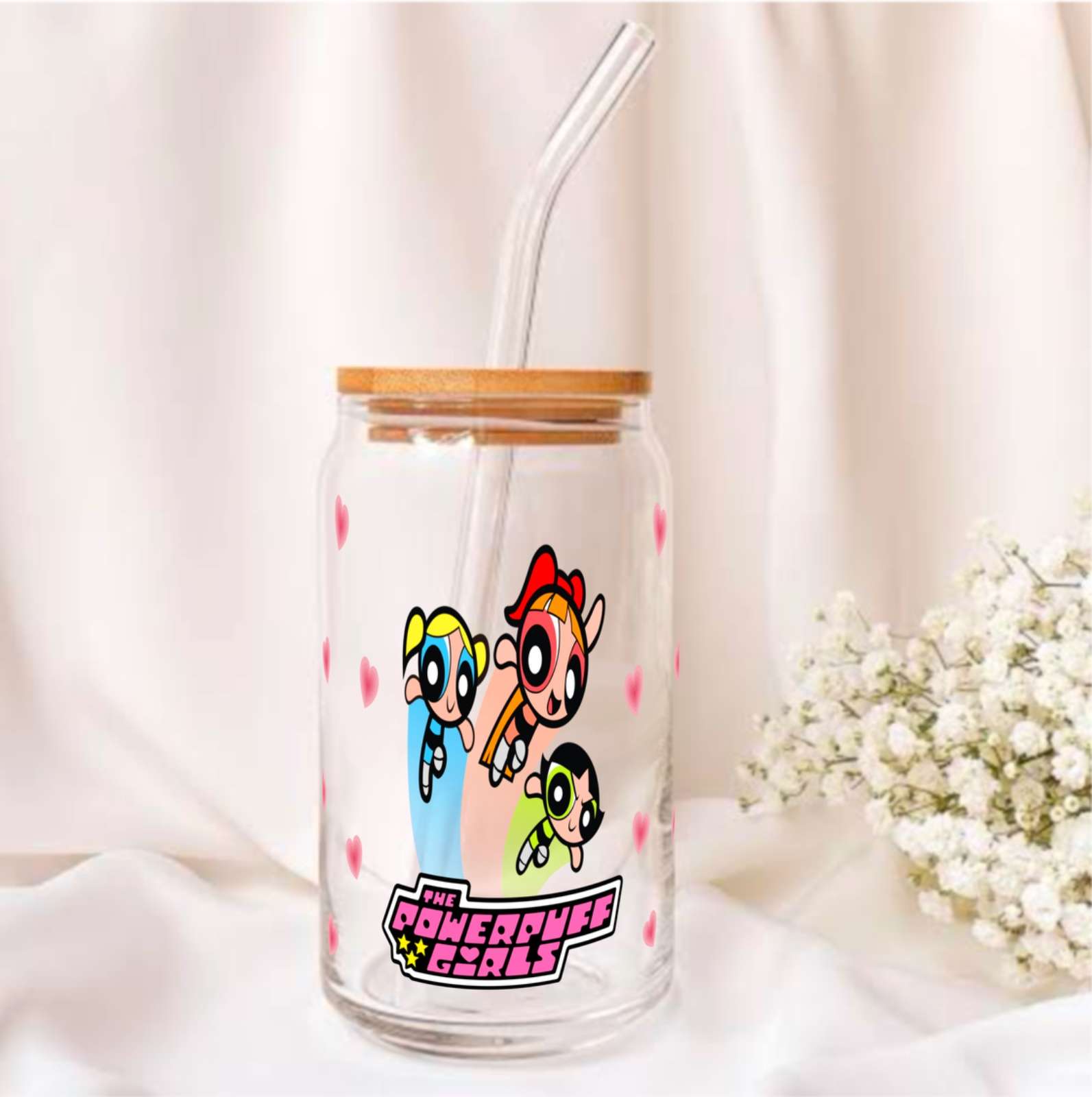 Powerpuff Girls Glass Tumbler - 550ml - Image 3
