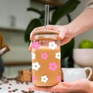 Blossom Brew Glass Tumbler - 550ml