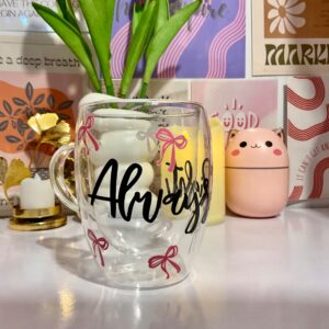 Always Right Bow Glass Mug - 550ml