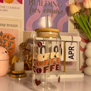 Coffee Bean Glass Tumbler 550ml