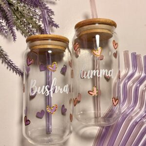 Personalised Heart Glass Tumbler-Bundle