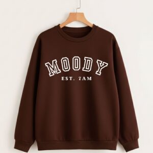 "Moody Est. 7AM" Oversized Sweatshirt