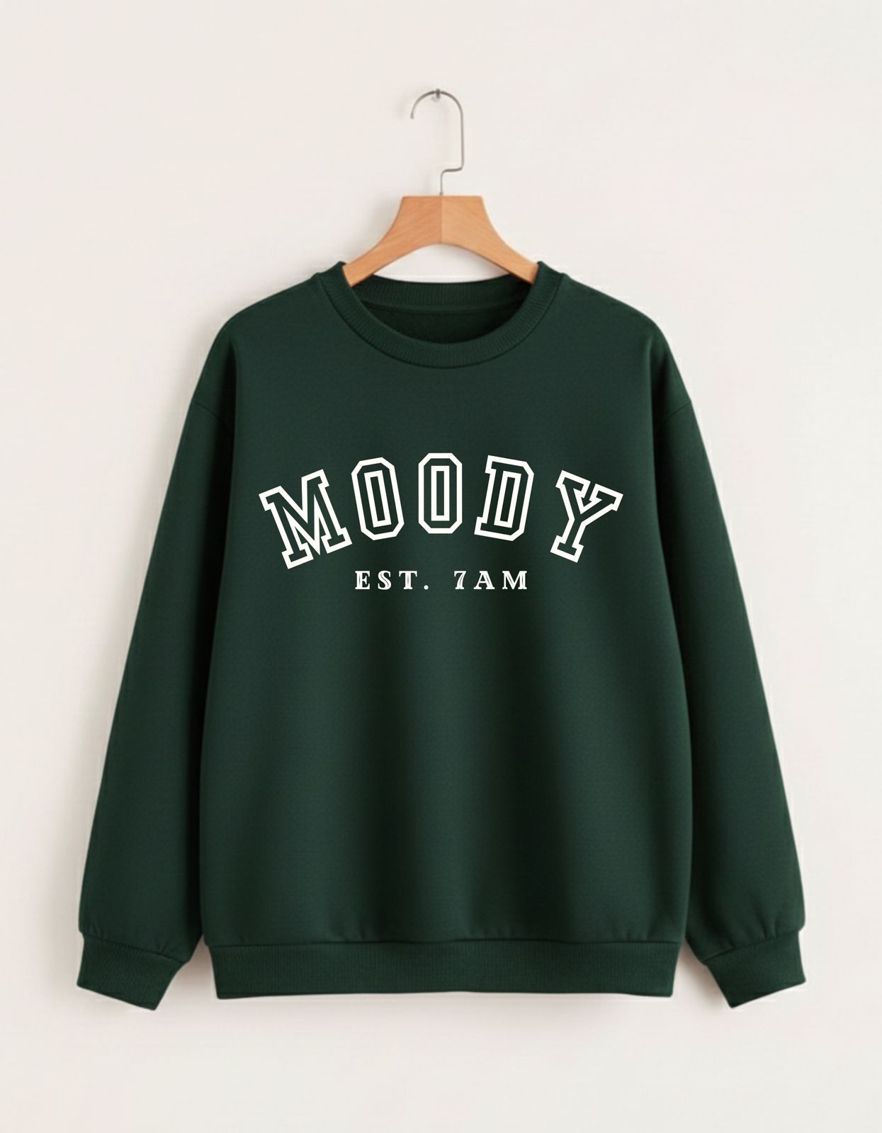 "Moody Est. 7AM" Oversized Sweatshirt - Image 2