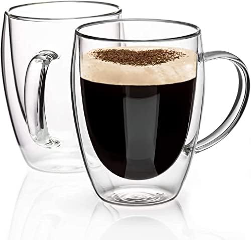 Double-Walled Insulated Glass Coffee Mug
