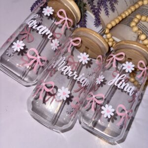 Personalised Daisy Bow Tumbler-Trio
