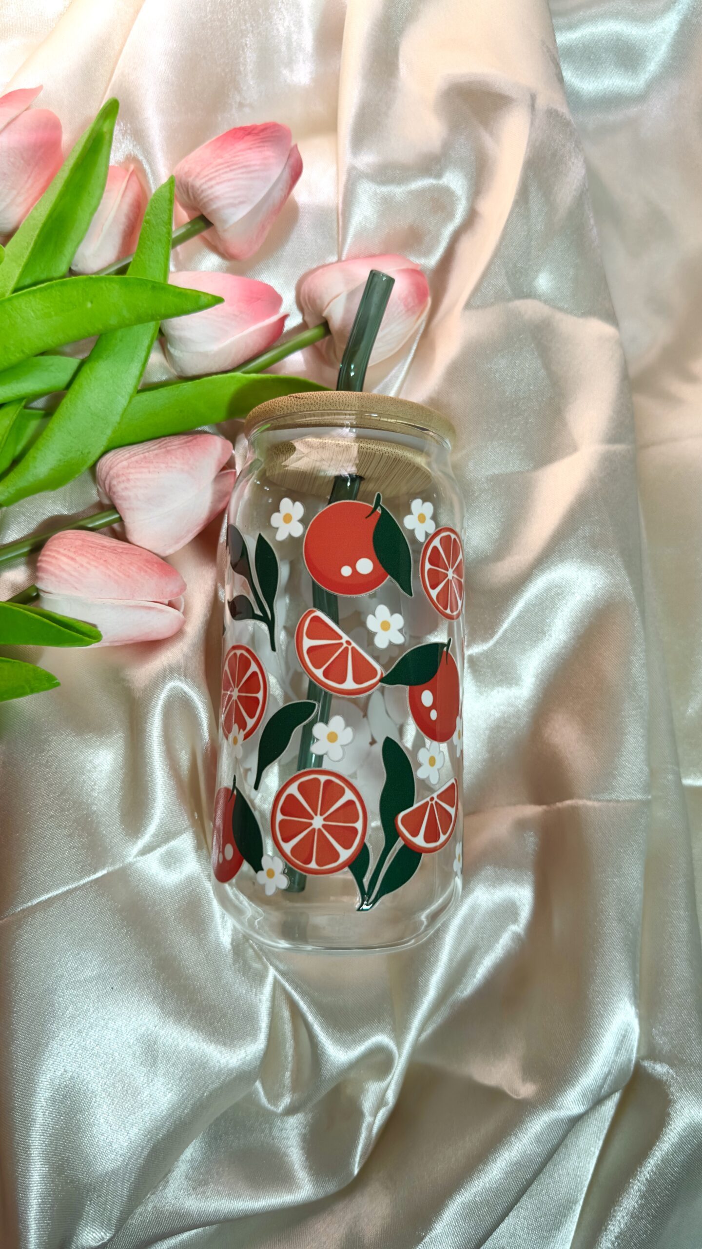 Citrus Slices Glass Tumbler