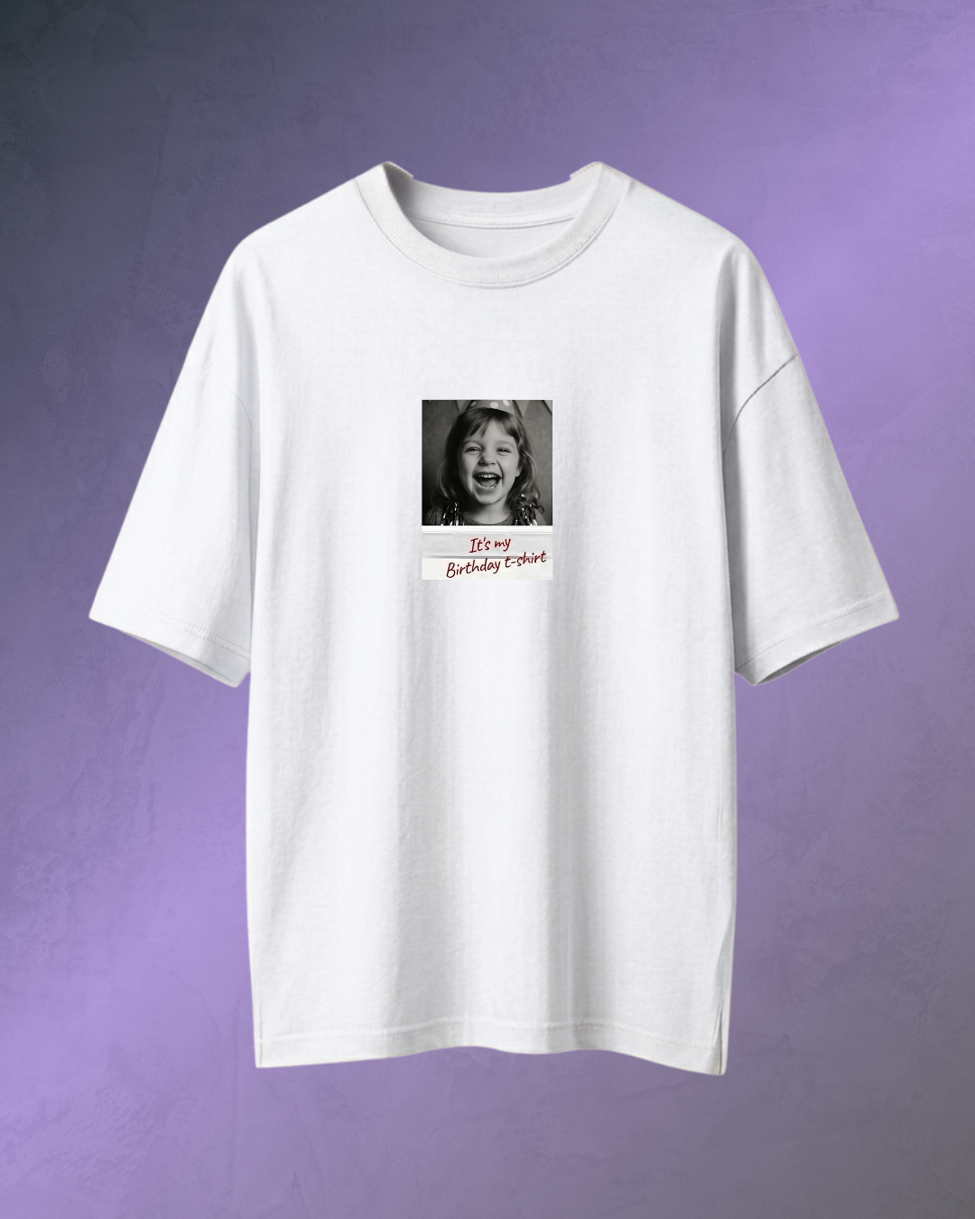 Custom Photo Polaroid Birthday T-Shirt